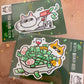 韓國插畫品牌Doehye Drawing大粒貼紙 - 貓咪的酒池肉林 / 有錢就是任性貓