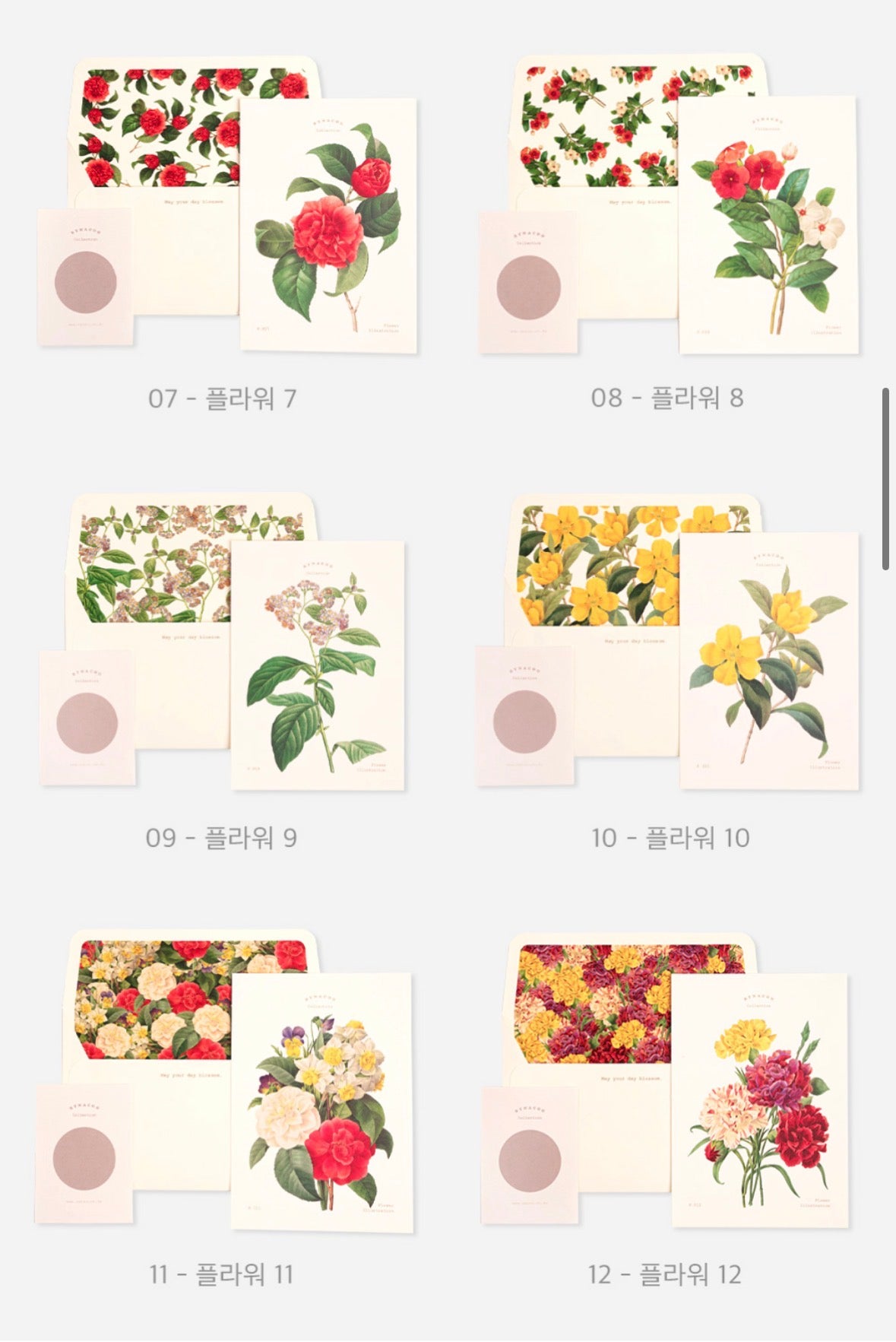 韓國Flower Card Set 系列- May Your Day Blossom(一共6 款)