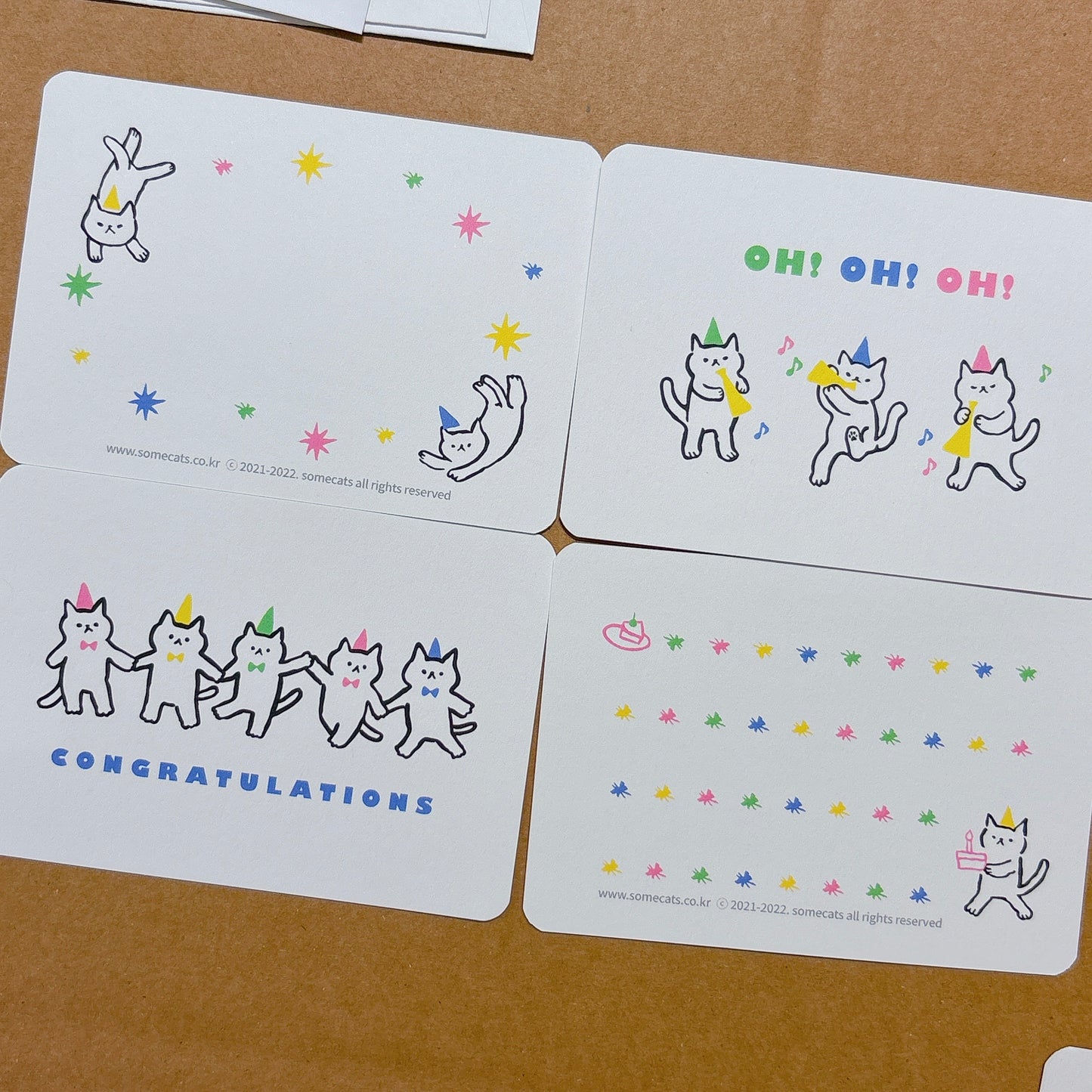 韓國插畫師썸캣츠可愛貓咪小卡 - Congratulations‼️