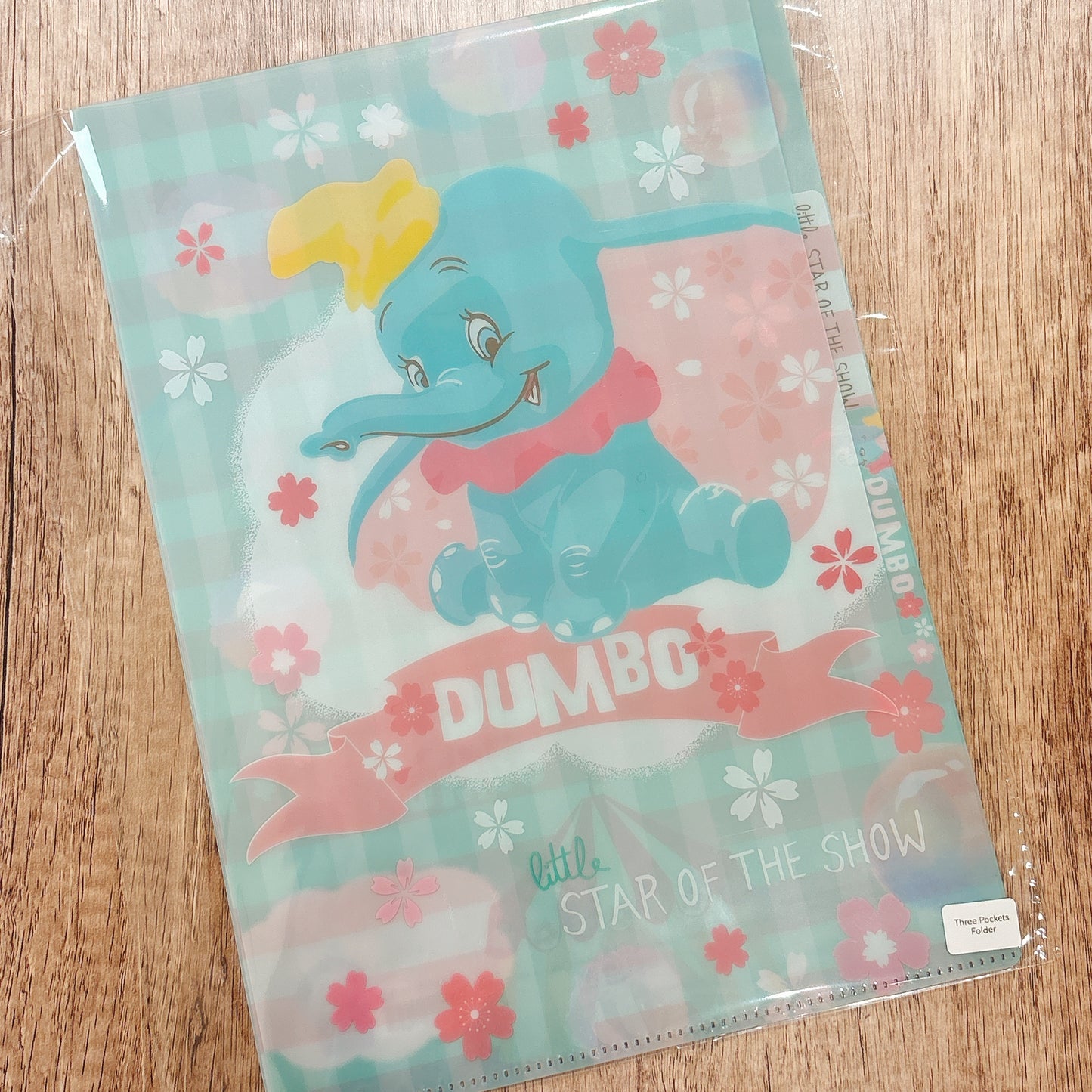 Disney 小飛象Dumbo 櫻花款 A4 三層文件夾