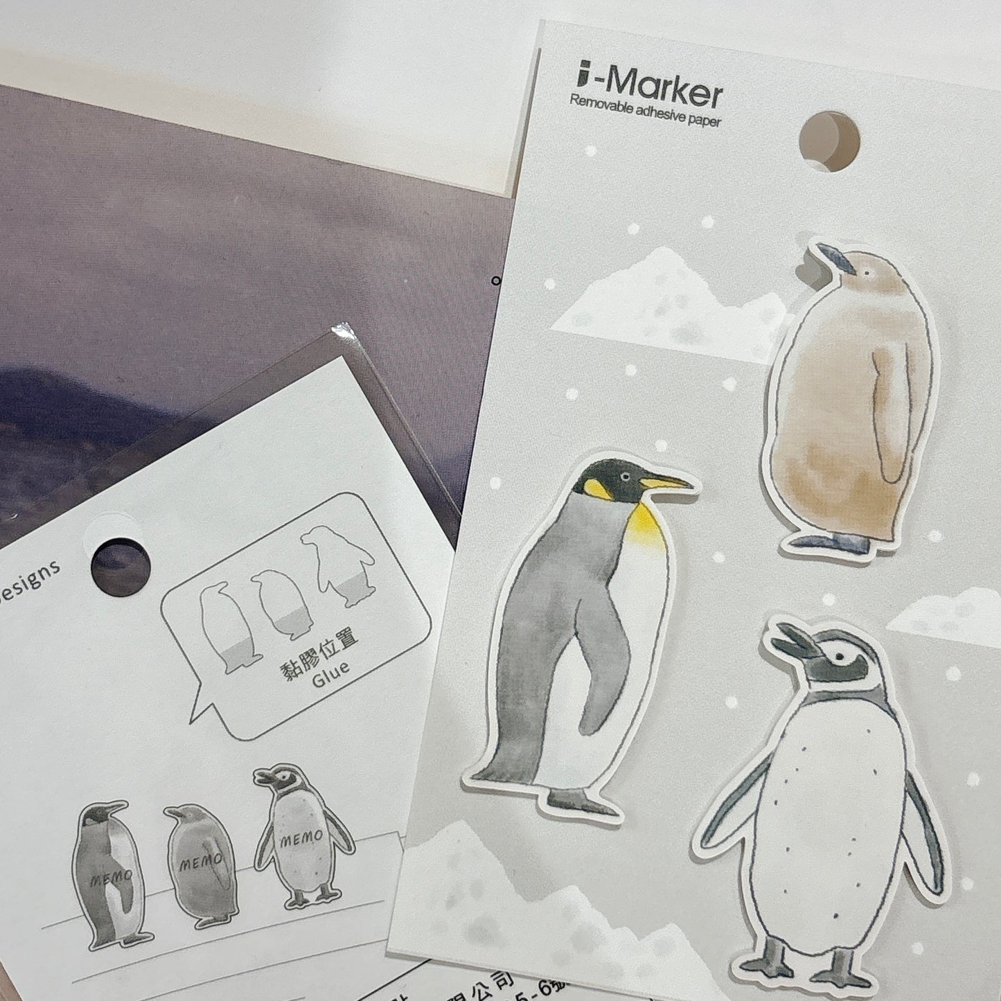 水族館限定 海洋文具 - 企鵝朋友index memo