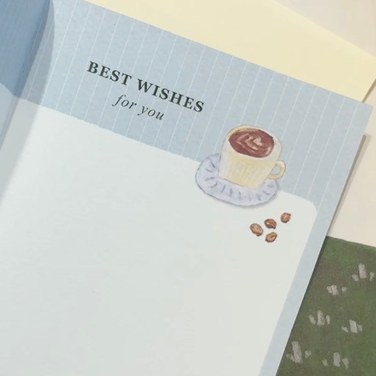 台灣手繪燙金心意卡— Best wish for you