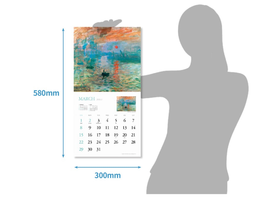 新品9 折優惠‼️韓國 2026 Artist Collection 莫奈藝術館掛牆月曆 - Monet
