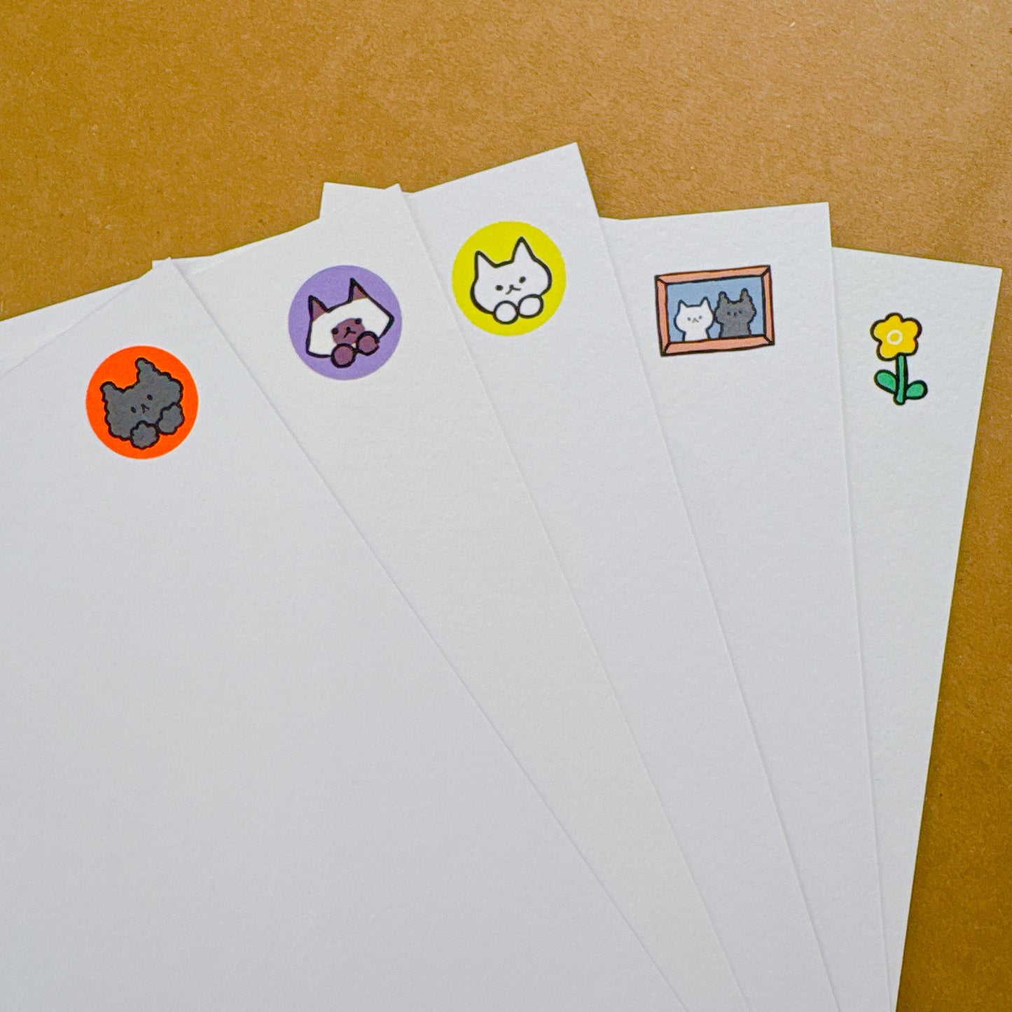 韓國插畫師썸캣츠可愛貓咪 Message Card - 黃花中的小貓