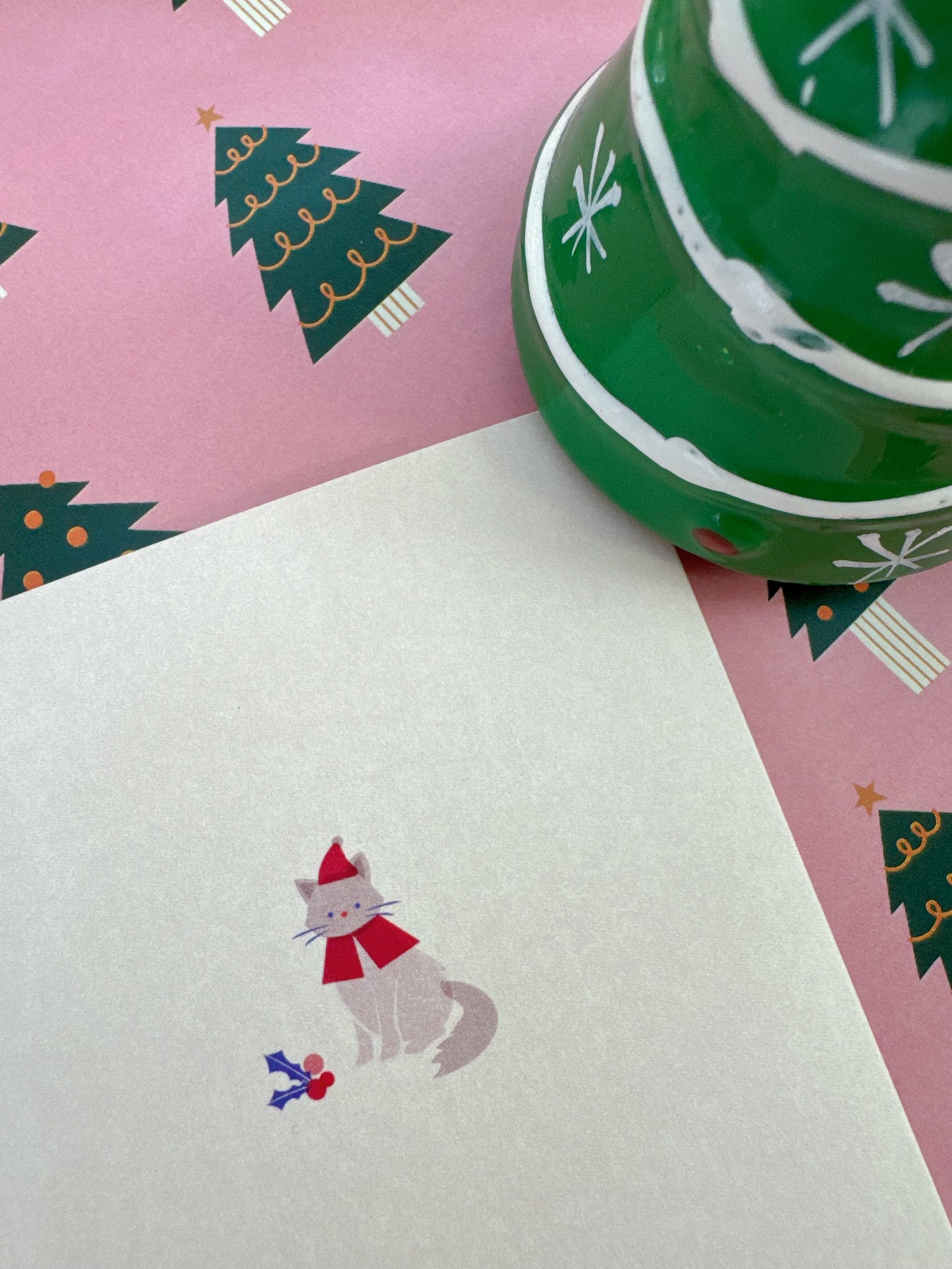 韓國Little Christmas by Designgit 方形聖誕咭 -小貓也在過聖誕