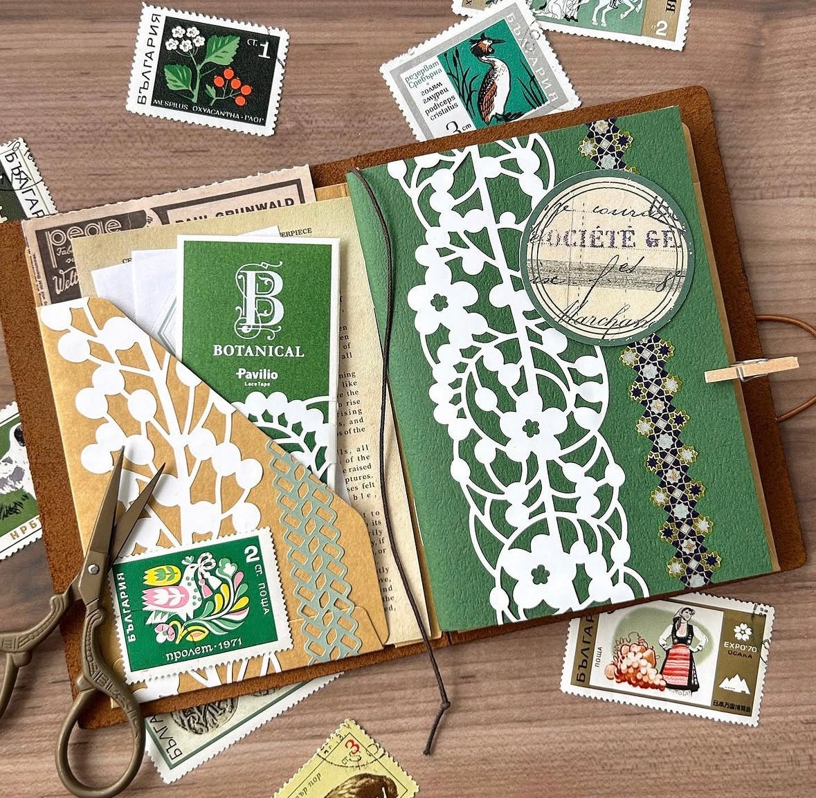 日本Lace Tape 系列White Lace紙膠帶 - Botanical Lace