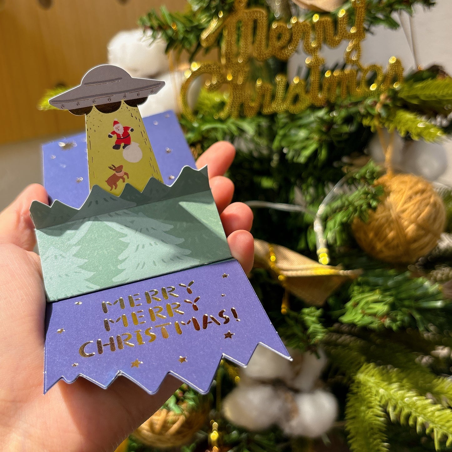 日本 Christmas UFO 🛸 立體pop up聖誕咭小卡