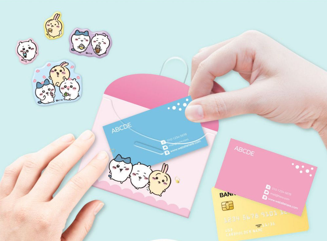 Chiikawa 貼紙套裝連PVC 卡套- 2 色選擇* [預購貨品,下單後14天Hello👋🏻