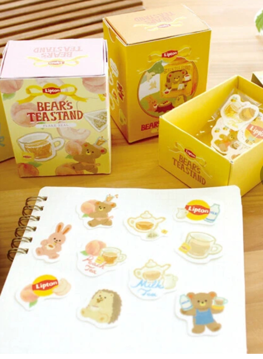 <限定商品> 日本Lipton 聯乘古川紙盒熊仔貼紙