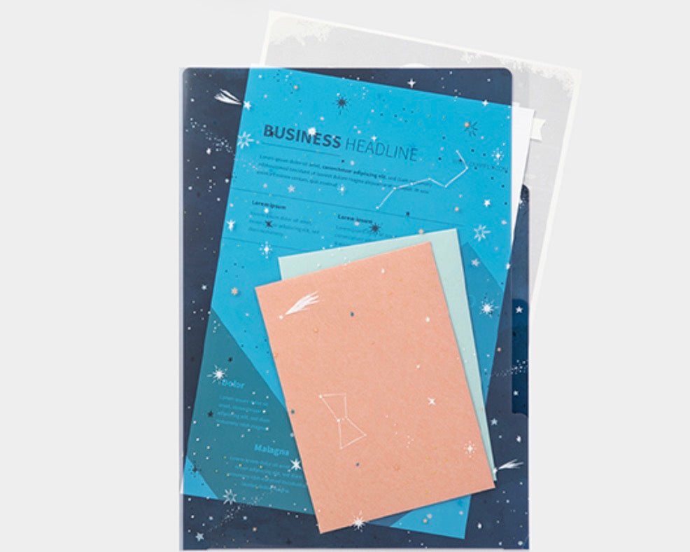 日本黑夜·星空系列A4 Multi Pockets Folder