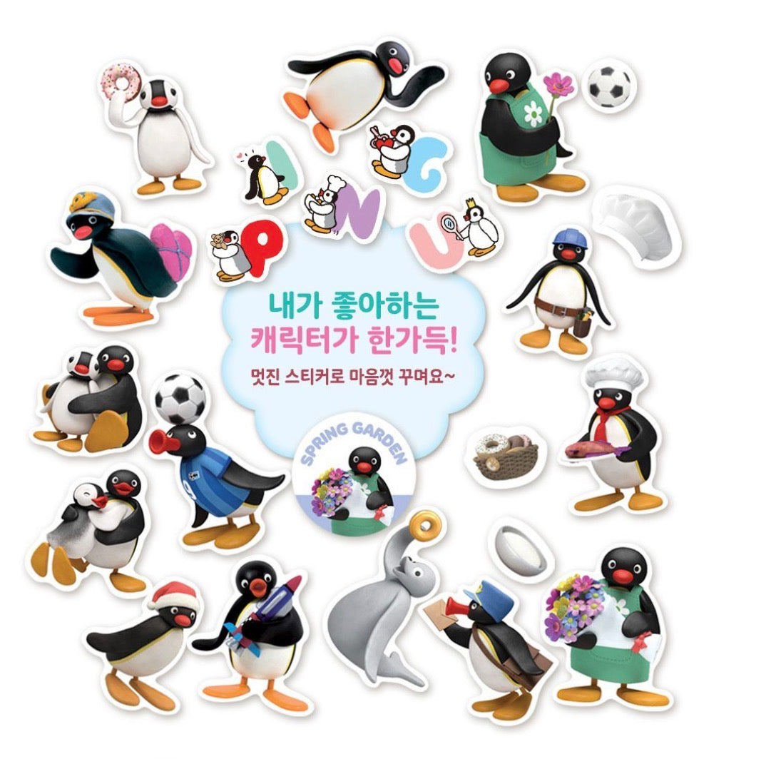 韓國企鵝家族Pingu Collection Memo 一本16 張貼紙冊 (預購貨品)