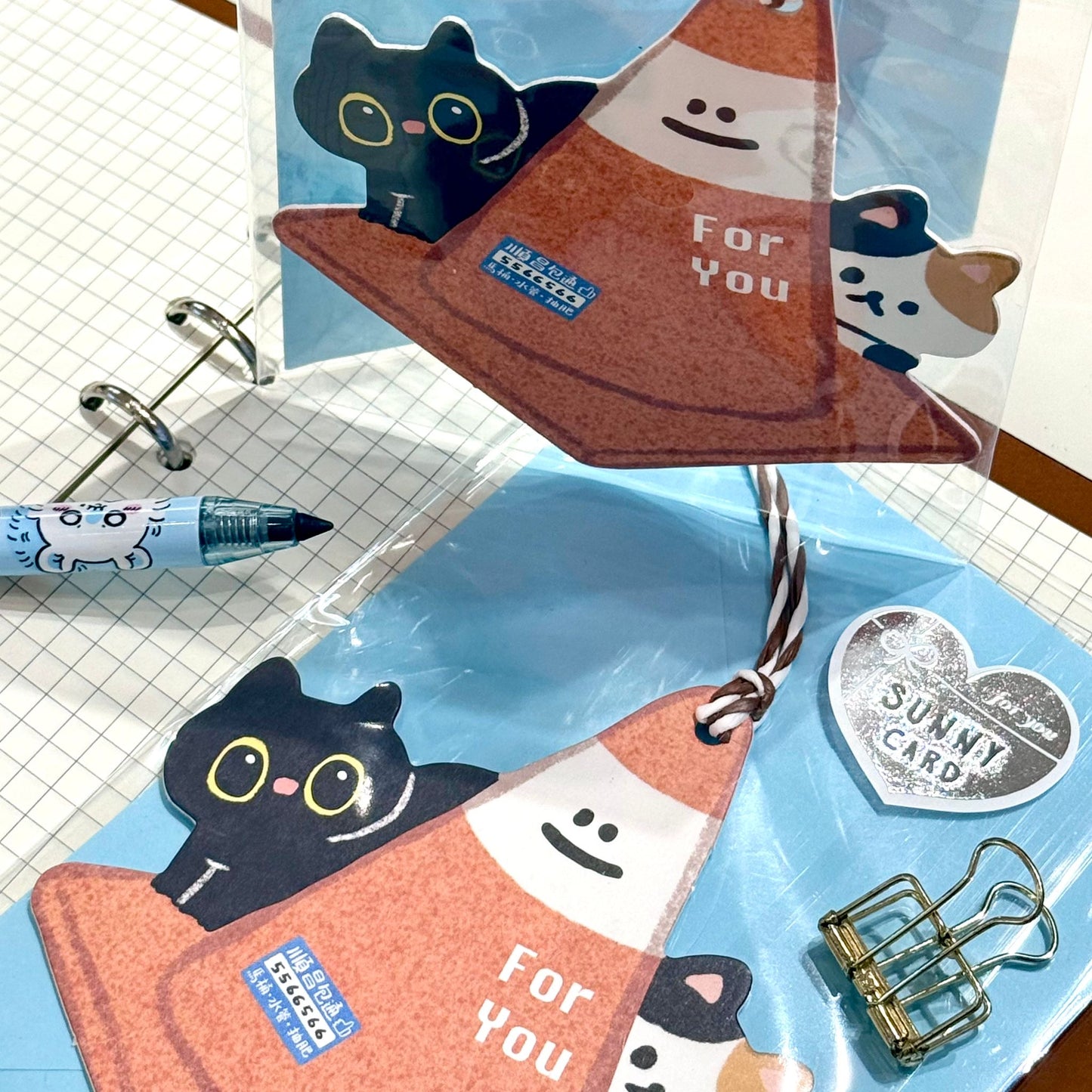 台灣Sunny 可愛貓咪厚版卡面 - For you