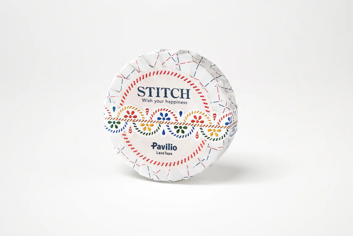 日本Lace Tape 系列厘士刺繡紙膠帶 - Stitch