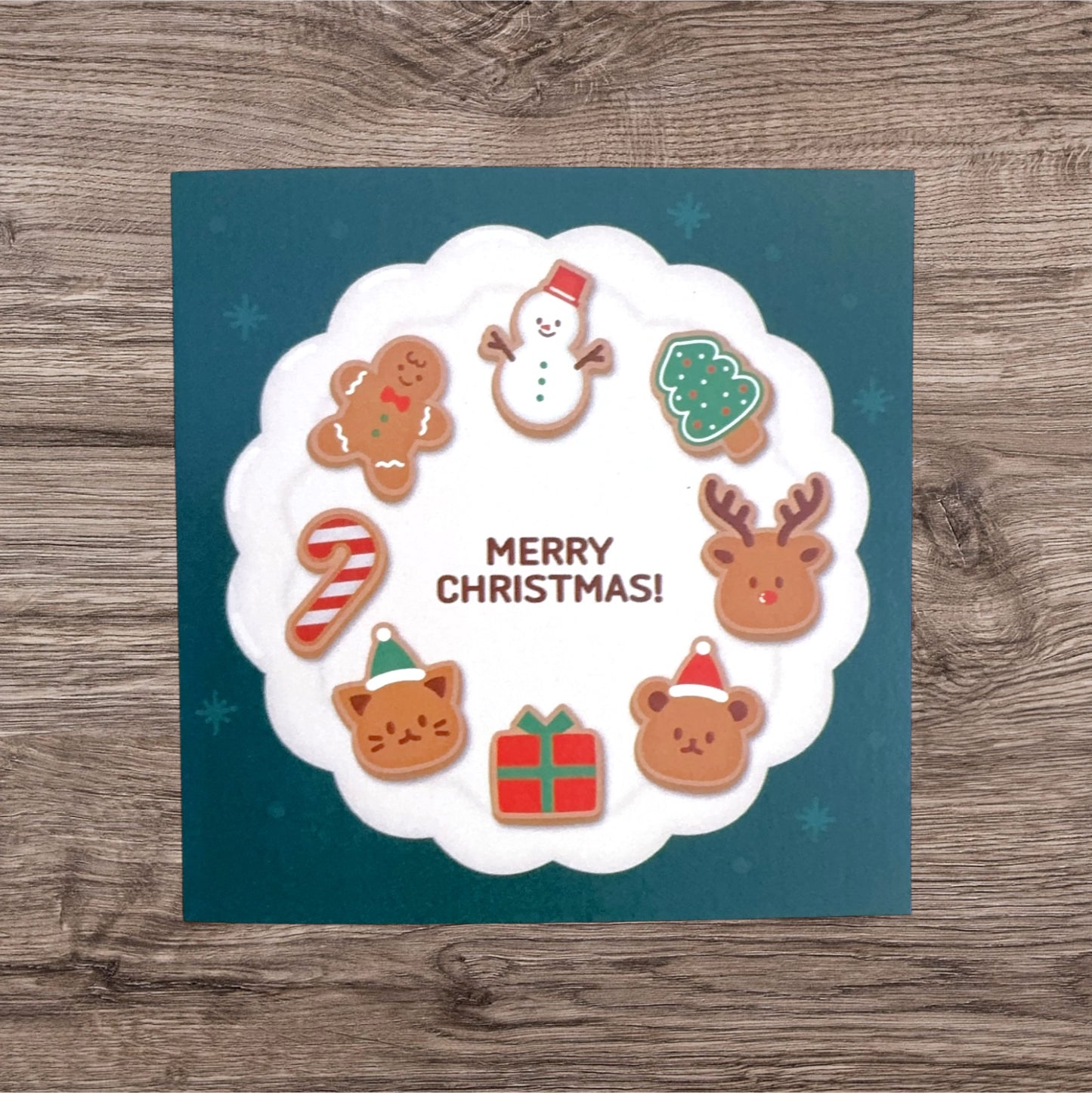 韓國Little Christmas by Designgit 方形聖誕咭 - 聖誕曲奇