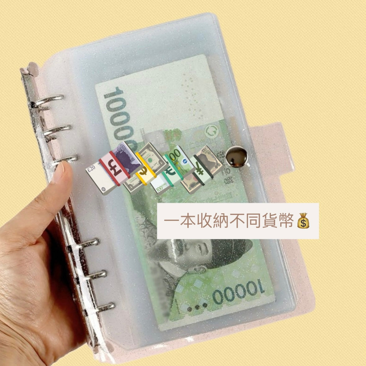 韓國JIN studio 存錢及外幣收納手冊* (可加內頁)