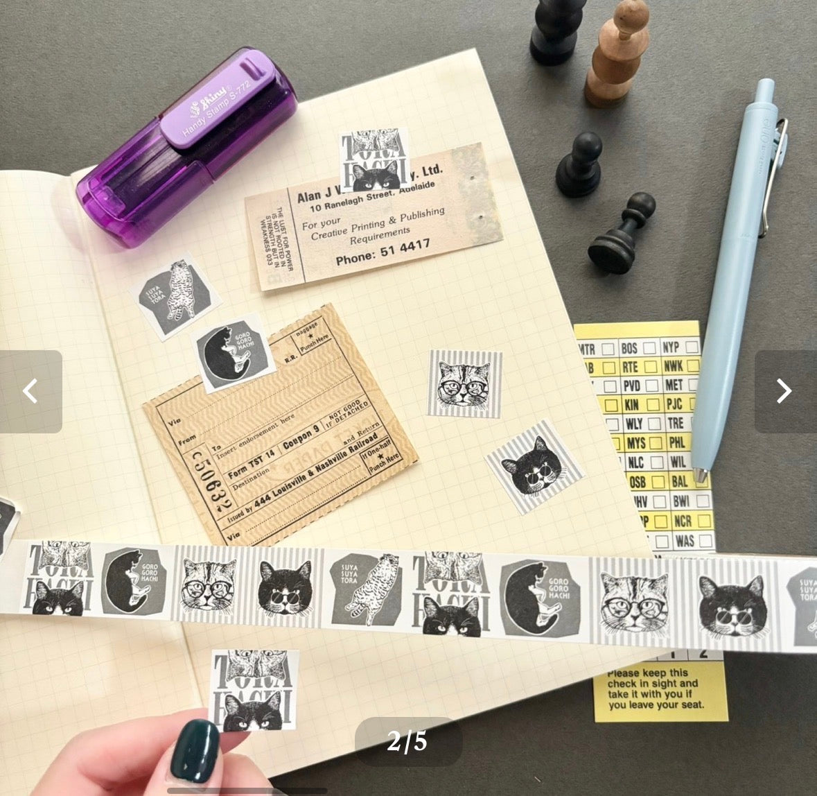 日本the Neko-noki 貓咪紙品: 黑白貓咪貼紙