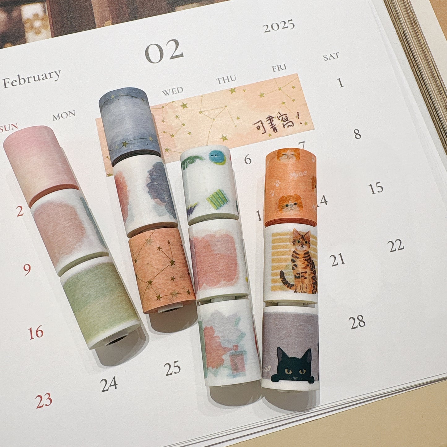 日本Maste 可書寫紙膠帶套裝 - 貓咪 / 星座