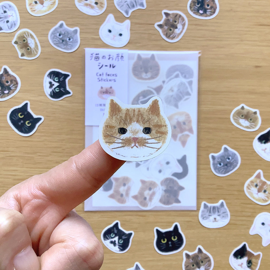 日本4 legs 彩繪貓咪系列: 貓咪大頭貼 手帳貼紙包