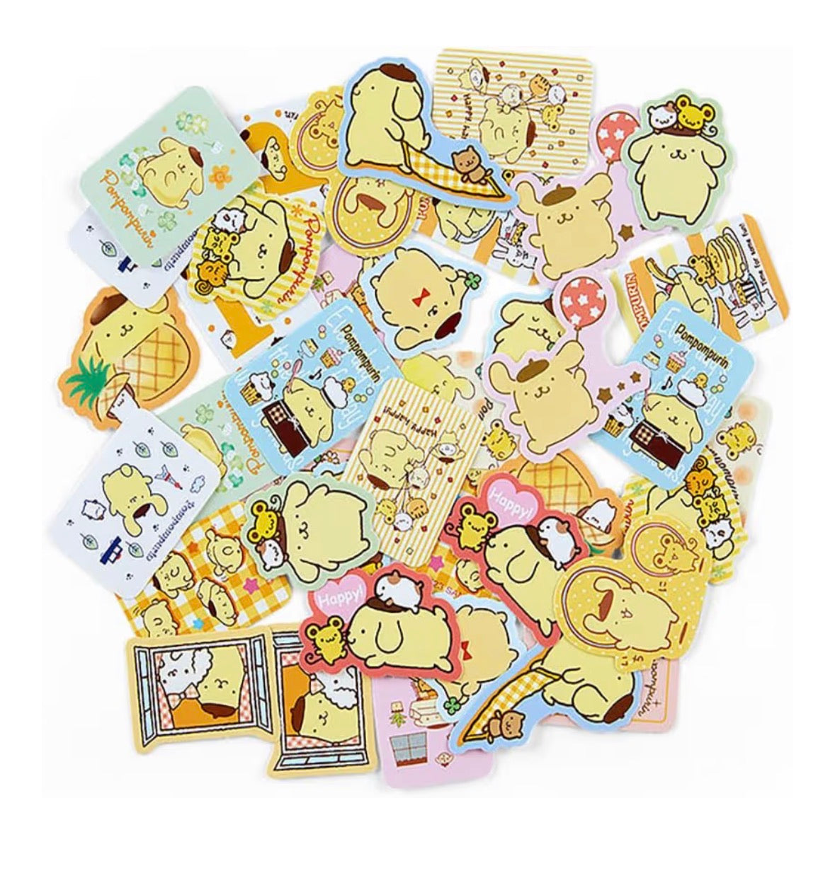 Sanrio Characters 透明卡套連30 枚獨立貼紙 - PC狗