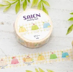 日本 Saien 和紙 15mm 紙膠帶 - 七彩啫喱