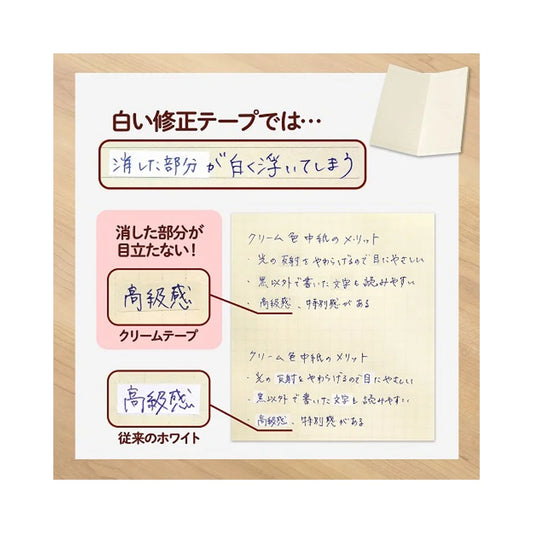 日本Plus米白色改錯帶 - 兩種粗度可選