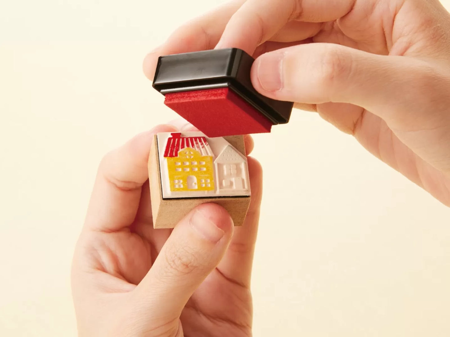 日本Sachihata 迷你方形色染油性印台 - 木賊色