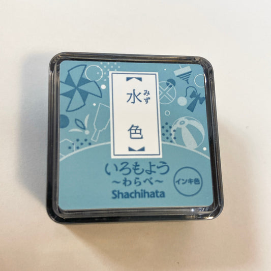 日本Sachihata 迷你方形色染油性印台 - 水色