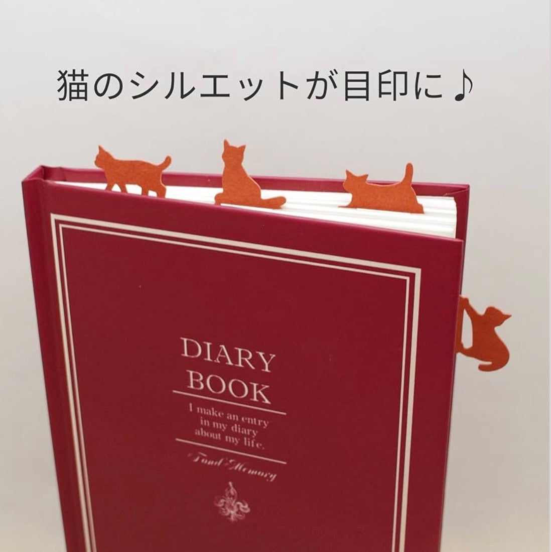 日本TOHKIN 貓咪的剪影肉球金屬書夾：一套4 個  [預購貨品，下單後一星期出貨]