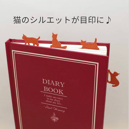 日本TOHKIN 貓咪的剪影肉球金屬書夾：一套4 個  [預購貨品，下單後一星期出貨]