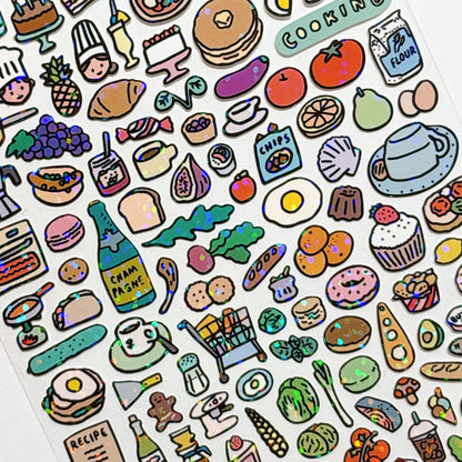 世間萬物圖鑑貼紙合集 - 美味嘉年華