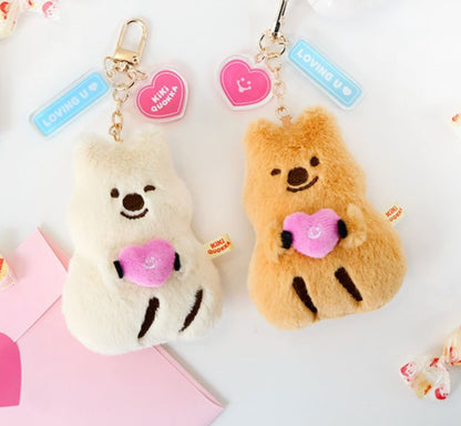 韓國濟州Kiki Quokka手抱心心毛公仔掛件匙扣* [預購貨品，下單後14天出貨]