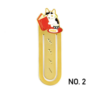 日本Potter Cat 金屬萬字夾書簽