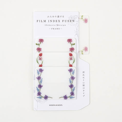 日本Isshoni x 日比谷花壇 加厚半透明可書寫Index便條貼 (有黏貼力 | Fusen floral 系)