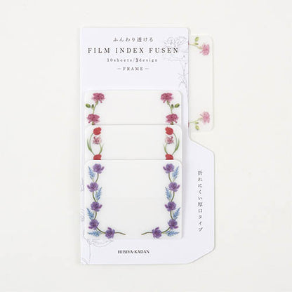 日本Isshoni x 日比谷花壇 加厚半透明可書寫Index便條貼 (有黏貼力 | Fusen floral 系)