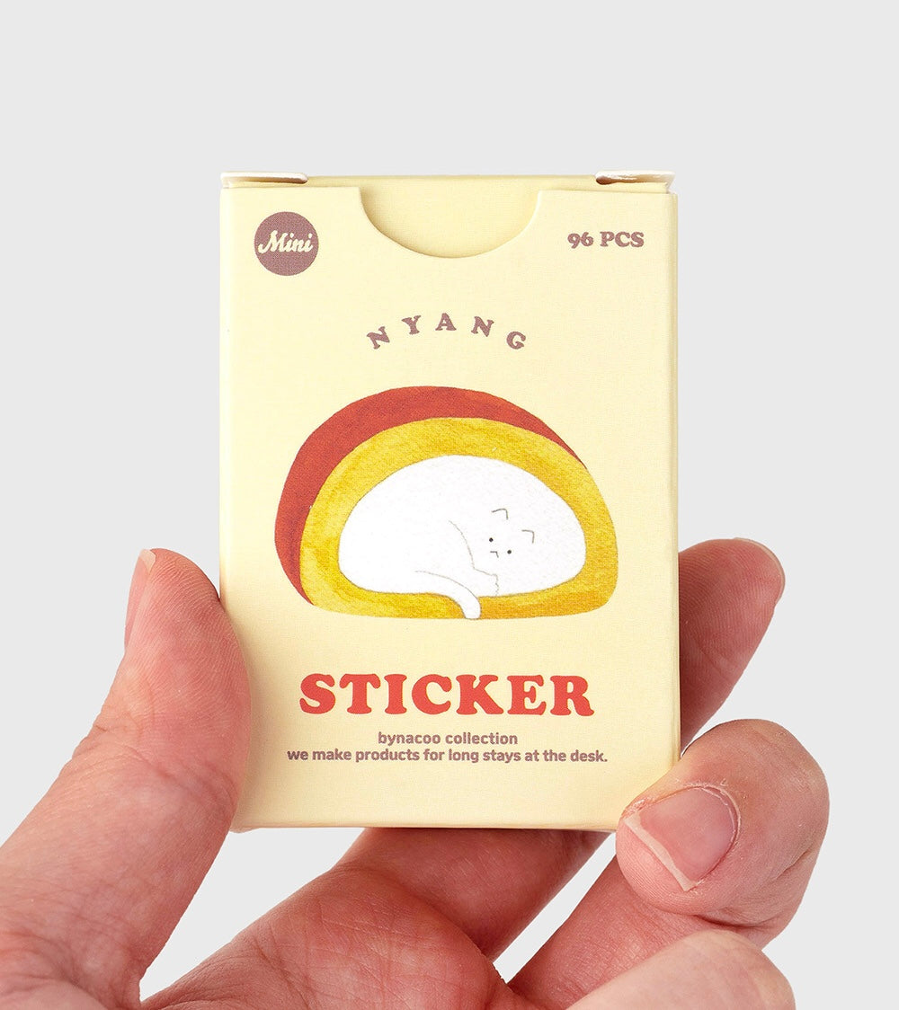 韓國By Nacoo 盒仔貼紙 - 食物都變成了貓咪的模樣