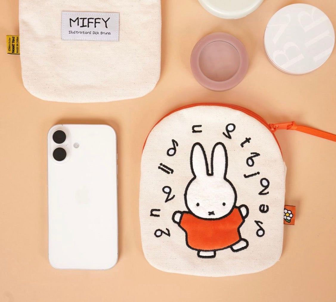 韓國Miffy 拉鍊收納包 : 兩色選擇 [預購貨品］