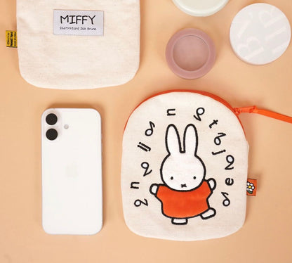 韓國Miffy 拉鍊收納包 : 兩色選擇 [預購貨品］