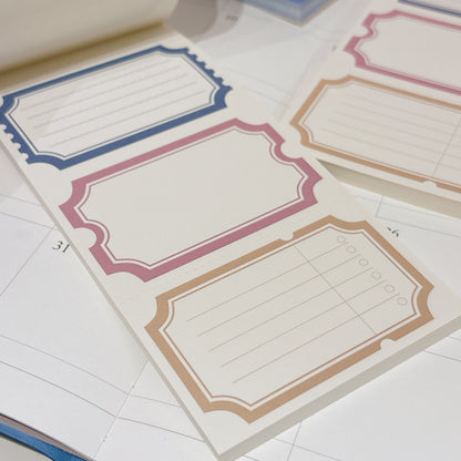 One/Third 可撕式便條簿 - 票券款