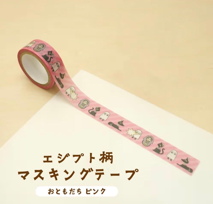 《埃及祭文具》日本TOHKIN 埃及圖案5 米紙膠帶 [預購貨品］