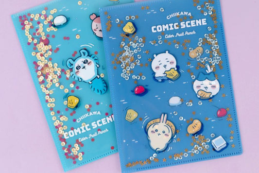 日本Chiikawa 夏日海邊派對A5 文件夾 (封面碎片可搖動）