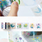 日本Hitotoki Soda 透明卷裝粒粒貼紙 - 花卉圖鑑