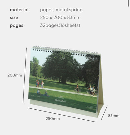 韓國Life in Flow 2026 桌上月曆 [預購貨品，下單後14天出貨]