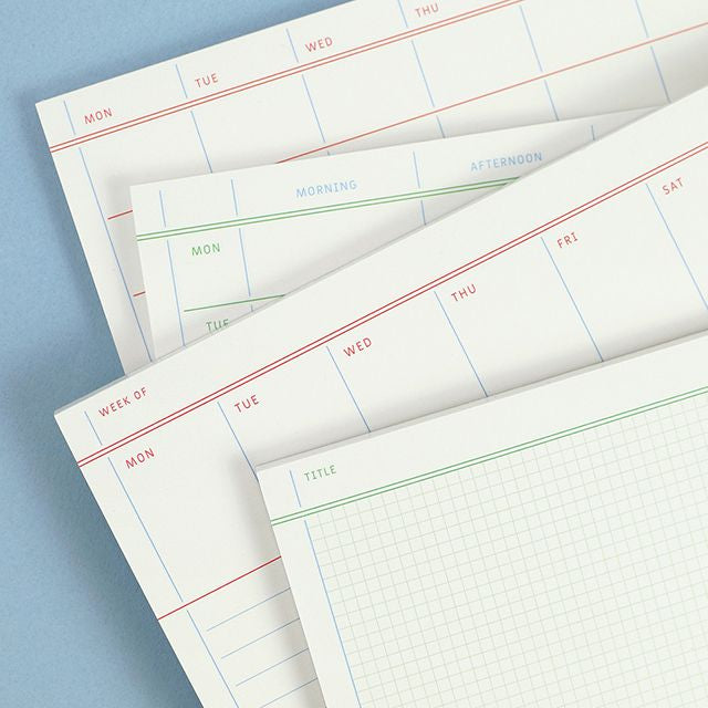 Every Day Schedule Pad (A5 Size)