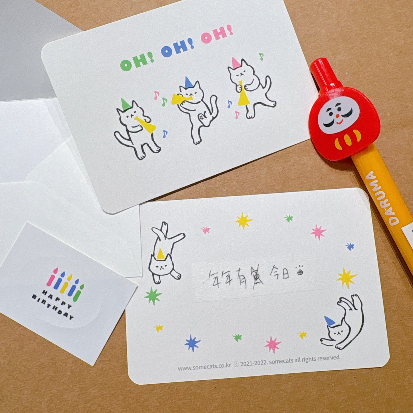 韓國插畫師썸캣츠可愛貓咪小卡 - OH! OH! OH!