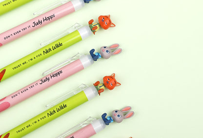 Disney 優獸大都會Zootopia 0.5 黑色筆 - Nick and Judy * [預購貨品，下單後7 天出貨]