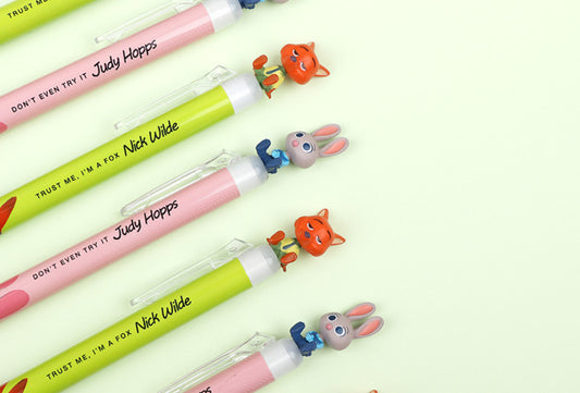 Disney 優獸大都會Zootopia 0.5 黑色筆 - Nick and Judy * [預購貨品，下單後7 天出貨]
