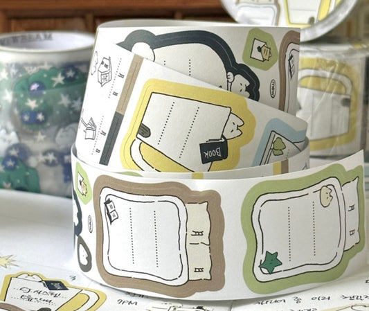 韓國Mewmewbeam 復古卷張貼紙-  可書寫: 年年月月日日 ，超過80張