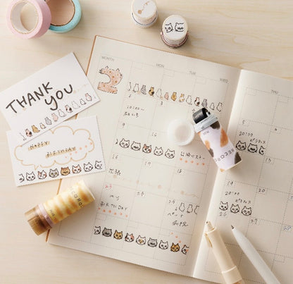 日本PLUS Deco Roll 全部都係貓咪的轆轆印章