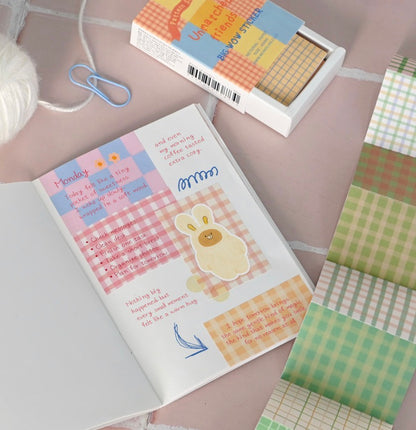 韓國By Nacoo Message and Label 盒仔貼紙 - 格仔 * [預購貨品，下單後一星期出貨]