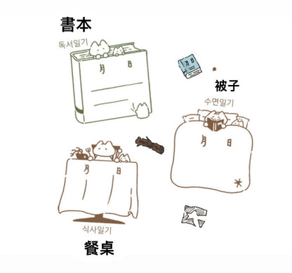 韓Mewmewbeam 復古懷舊自帶墨水印章- 某月某日可書寫系列* [部分現貨]
